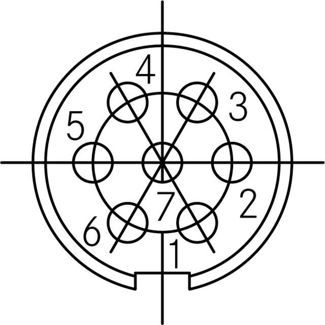 C091 11W007 000 2 Amphenol Tuchel Industrial  Rundsteckverbindergehäuse